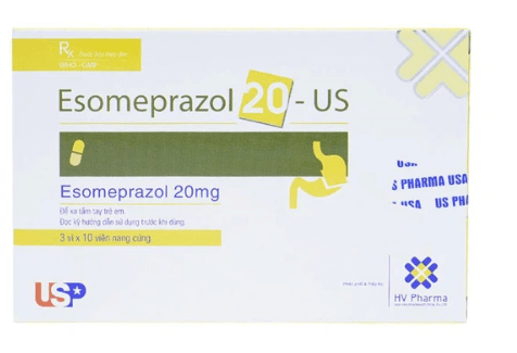 Thuốc Esomeprazol 20-US điều trị trào ngược dạ dày (3 vỉ x 10 viên)